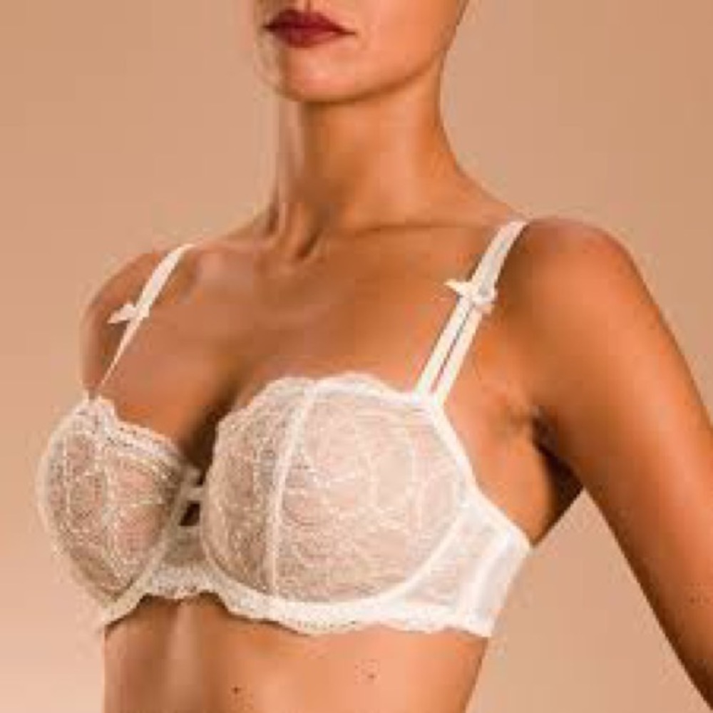 Chantelle Ivory/Milk Lace Demi Bra 32F 32DDD
